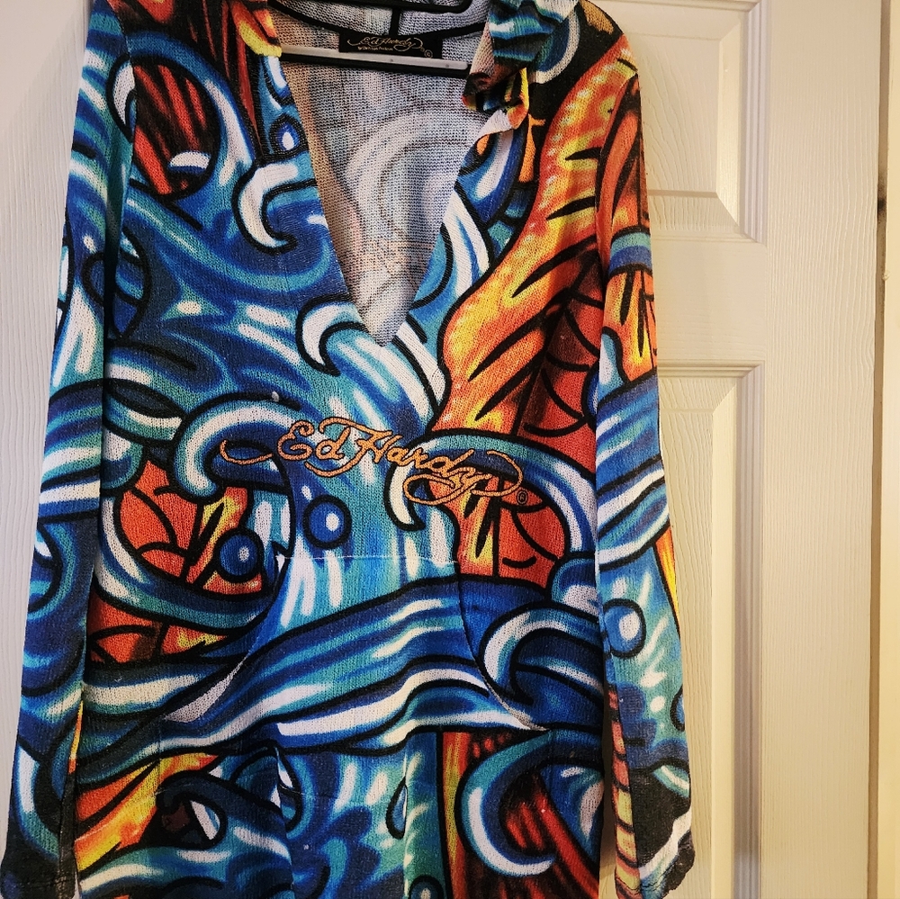Ed Hardy Graphic Sweater Hoodie Size XL - Picture 8 of 8